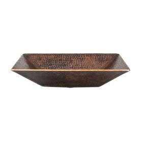Custom 19" Modern Rectangle Hand Forged Old World Copper Vessel Sink