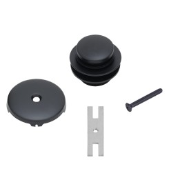 Tub Drain Trim and Single-Hole Overflow Cover for Bathtubs - Matte Black