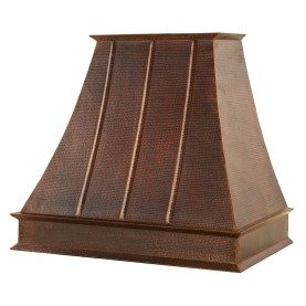 38 Inch 735 CFM Hammered Copper Wall Mounted Euro Range Hood with Screen Filters