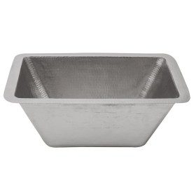 17&quot; Rectangle Copper Bar Sink in Nickel w/ 2&quot; Drain Opening