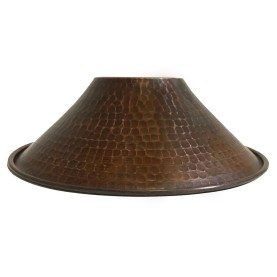 Hammered Copper 9" Cone Pendant Light Shade