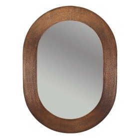35" Oval Hammered Copper Mirror