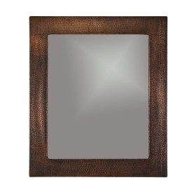 36" Rectangle Hammered Copper Mirror