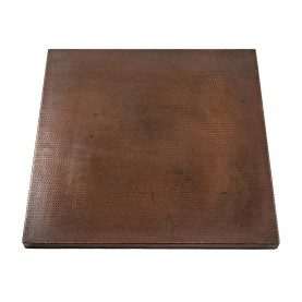 30" Square Hammered Copper Table Top