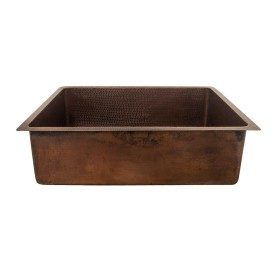 Custom 30&quot; Hammered Copper Kitchen Single Basin Sink