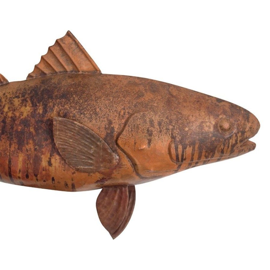 Custom 30 Hammered Copper Red Fish Wall Mount