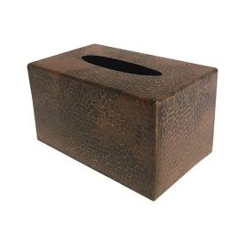 Custom 9&quot; Hammered Copper Tissue Box Cover