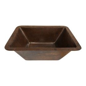 Custom 17&quot; Rectangle Smooth Copper Bar/Prep Sink