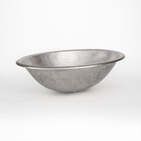Clearance 19&quot; Oval Bathroom Sink in Nickel