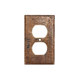 Copper Switchplate Single Duplex, 2 Hole Outlet Cover