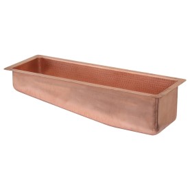 Custom 29&quot; Rectangular Slanted Hammered Copper Bar/Prep Sink