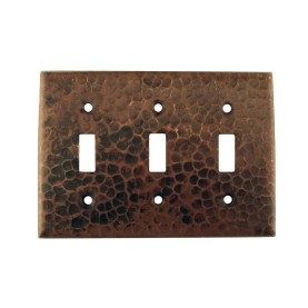 Copper Switchplate Triple Toggle Switch Cover