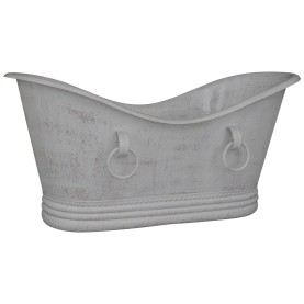 Clearance 67" Double Slipper Bathtub with Rings - Painted in Gray Shingle